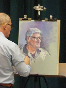 David Woolass male pastel portrait